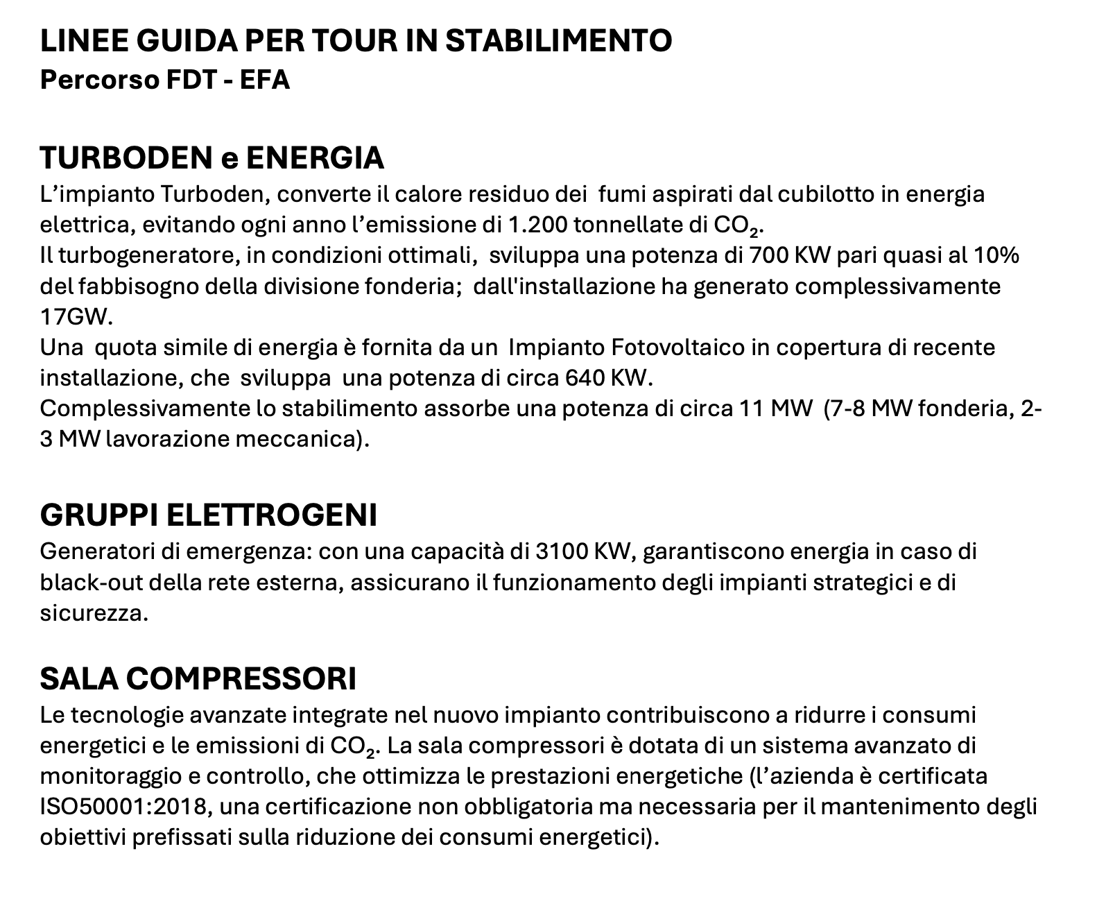 Testo di commento per tour in stabilimento – pdf
